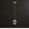 All Copper Light Luxury Crystal Chandelier Modern Minimalist Restaurant Three-Head Chandelier