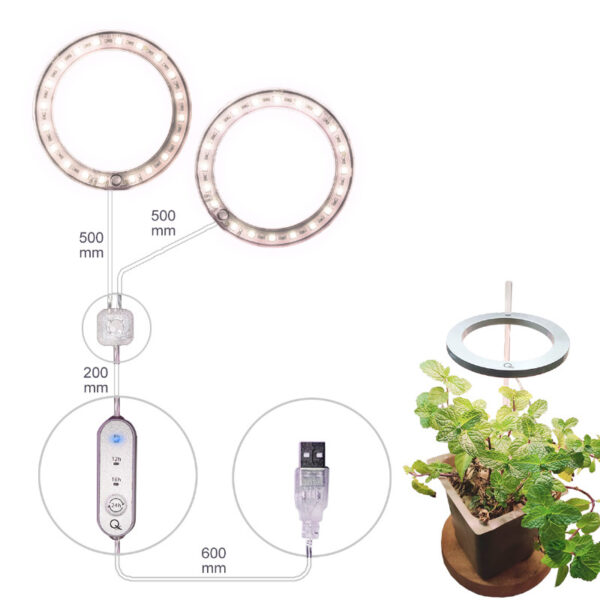 1621386979895.jpg LED Grow Light Full Spectrum Angel Ring Phyto Grow Lamp USB Phytolamp For Plants 5V Lamp Indoor Flower Greenhouse Plant Seedling