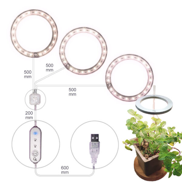 1621386979898.jpg LED Grow Light Full Spectrum Angel Ring Phyto Grow Lamp USB Phytolamp For Plants 5V Lamp Indoor Flower Greenhouse Plant Seedling