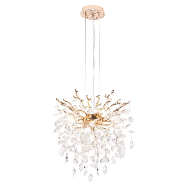 30e4e8a2-c039-4bfc-b929-a40cd30bbfa8.jpg Modern Tree Branch Crystal Chandelier Luxury Gold Crystal Pendant Lighting 18in Contemporary 7-Light Chandeliers For Dining Room Kitchen Bedroom Living Room Bulb Is Not Including